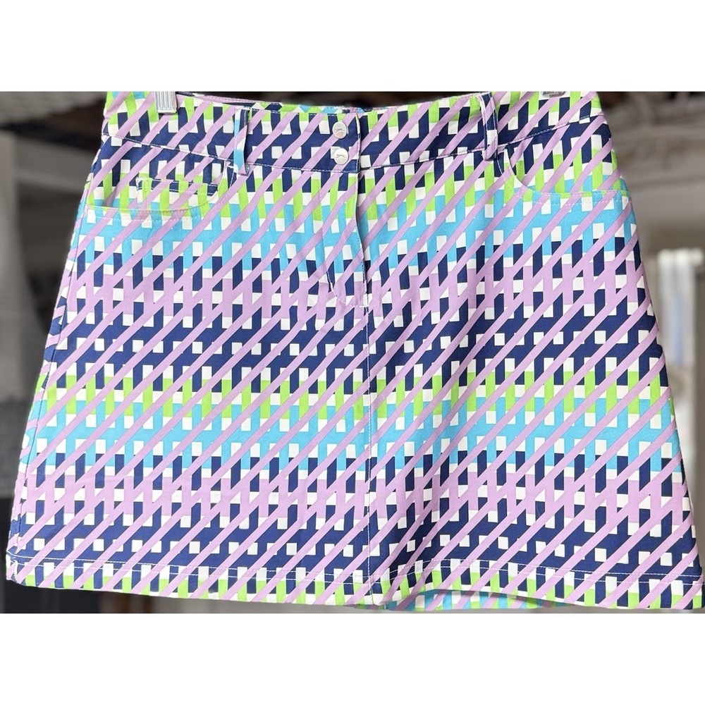 Slazenger SKORT Women's Geometric Print Tennis Pickleball Golf Skirt Sz M #7622